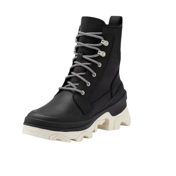 NWOT Sorel Brex Lace Up Winter Boot Black/Chalk – Sz 10 - Picture 3 of 10